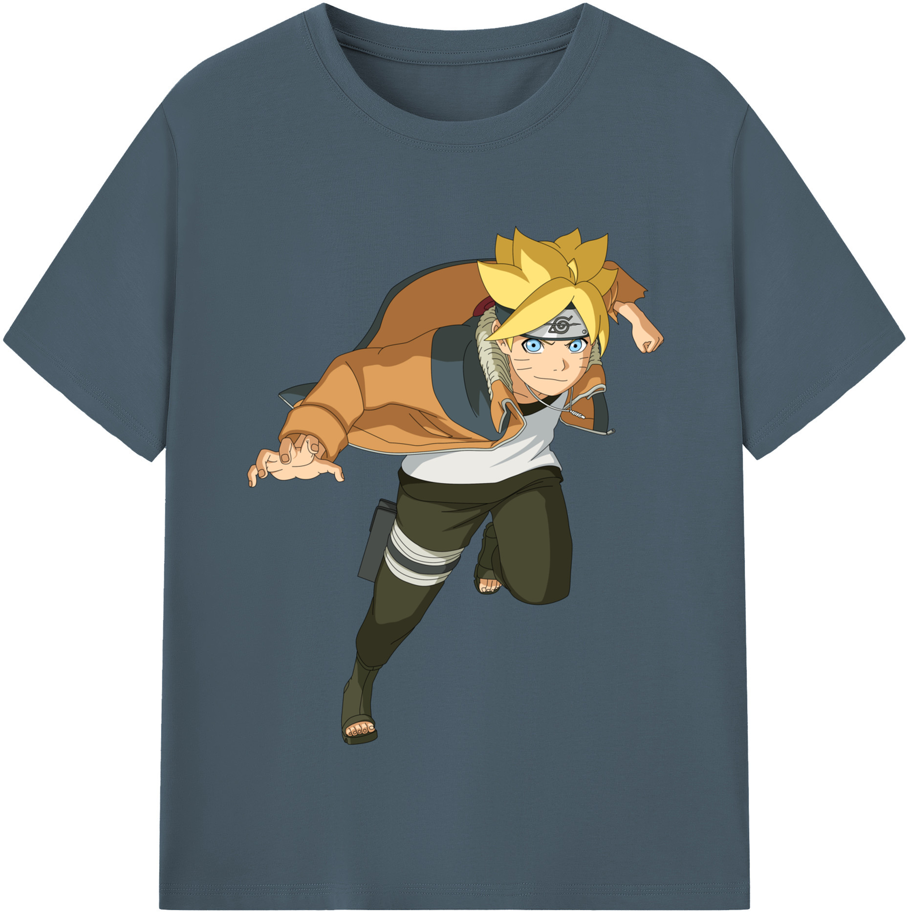 （画像用） NARUTO -ナルト- うずまき ナルト Uzumaki Naruto 綿100％半袖Tシャツ（フロントプリント）
